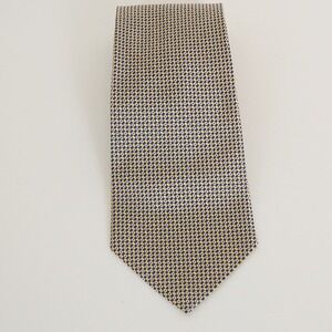 Ralph Lauren Men's Lauren Silk Tie Geometric Pattern Navy Yellow Red‎